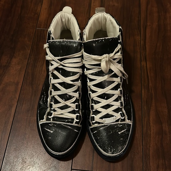 Balenciaga Other - Balenciaga Arena Leather High-Top Sneakers Trainers Shoes Trainers Distressed 42